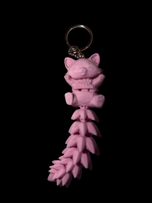 Cute Flexi Cat Keychain